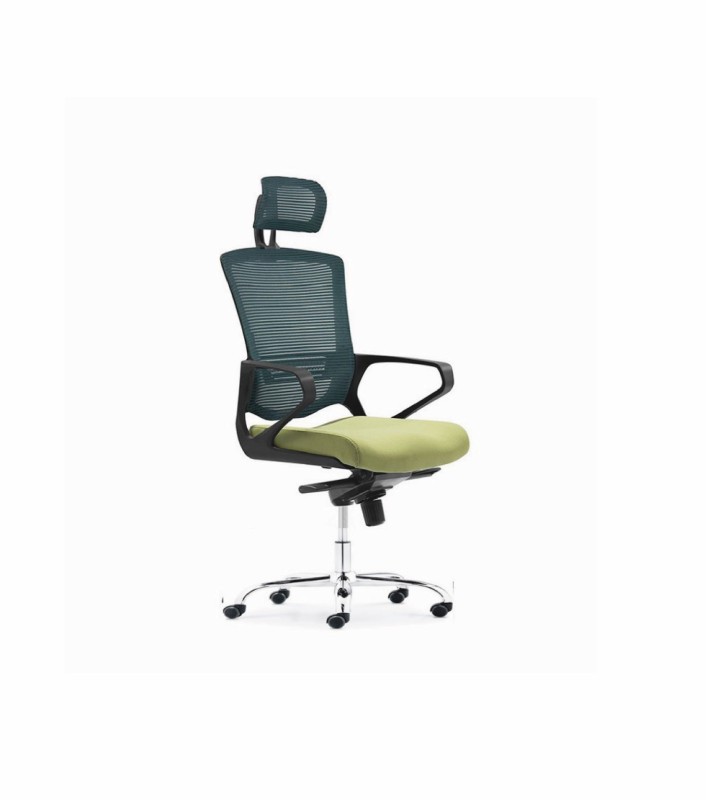 OFFICE CHAIR WITH BACKBONE SUPPORT(METAL LEG)- (CM-B121AS-1)