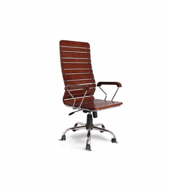 Wooden Mid Back Swivel Chair-DWMSC-007